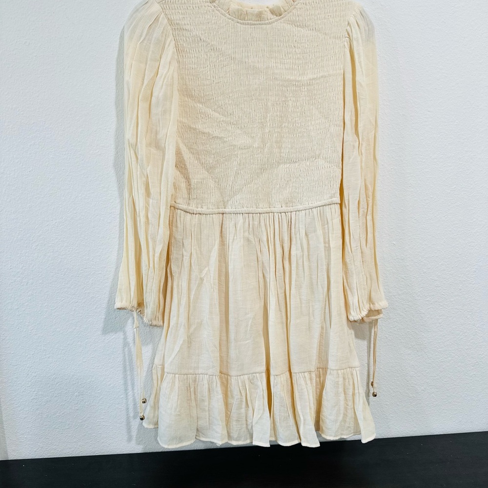 Elegant Cream Midi Dress